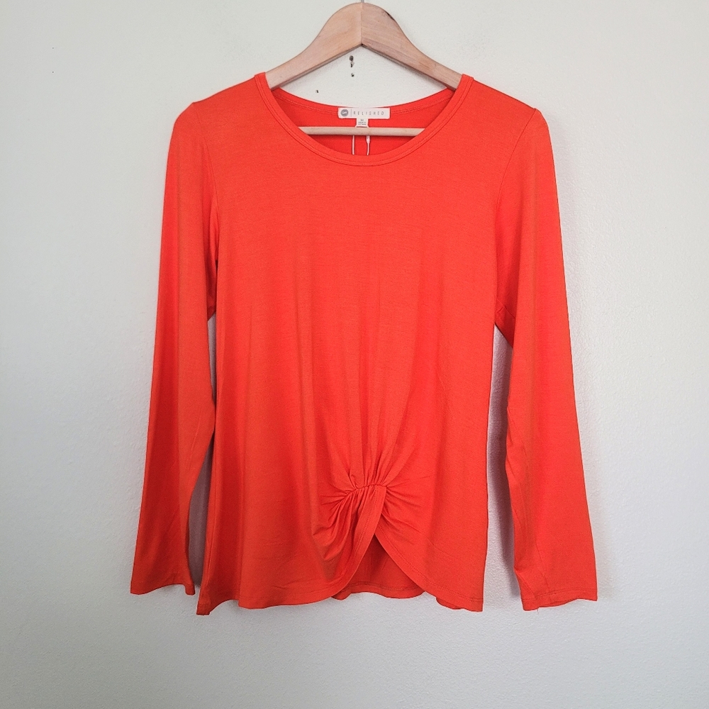 Relished long sleeve orange shirt M